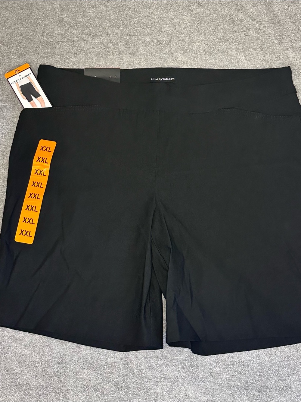 Hilary Radley Black Women's Bike Shorts with Wide Waistband